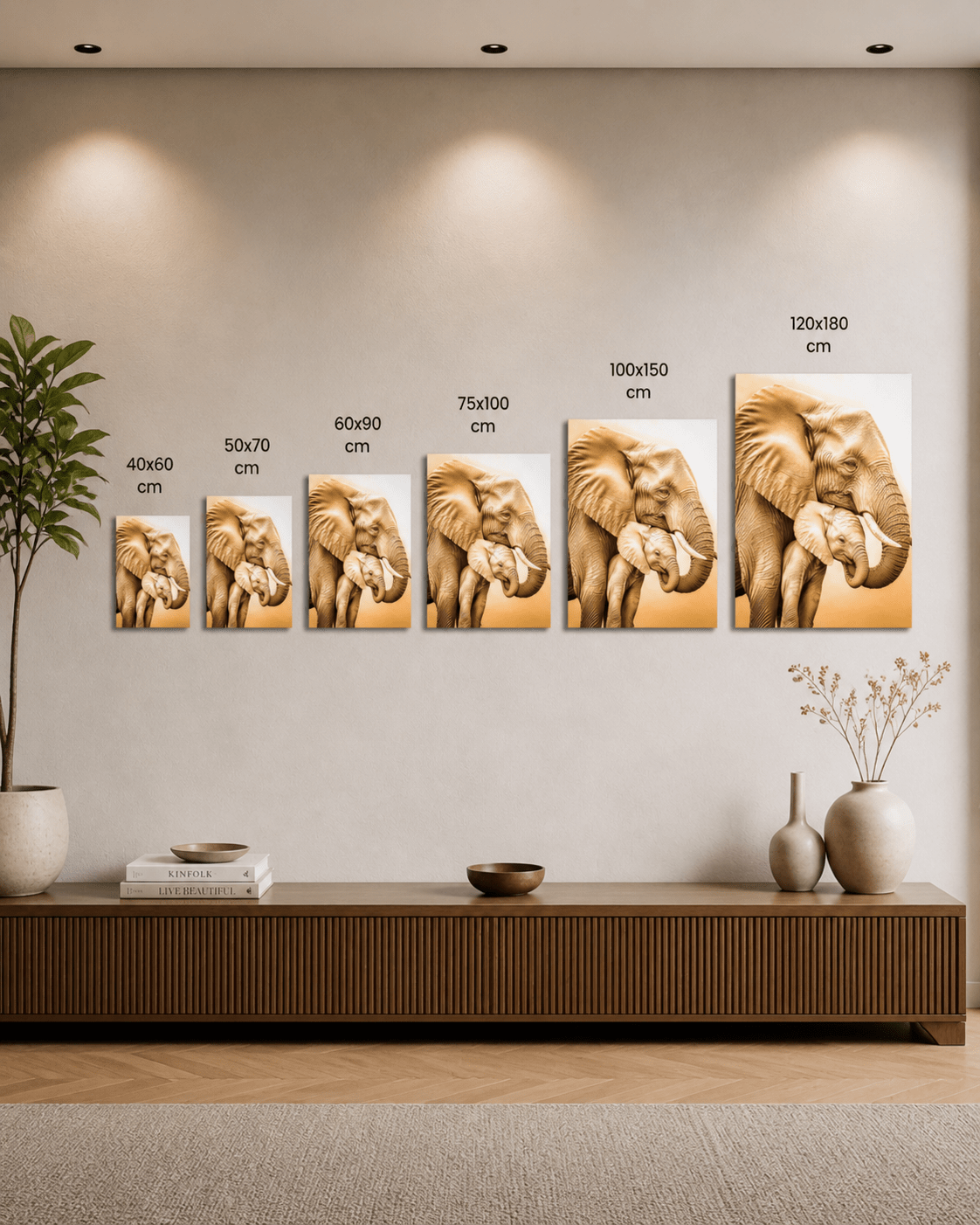 Olifant wanddecoratie plexiglas - AFBEELDING AAN DE MUUR