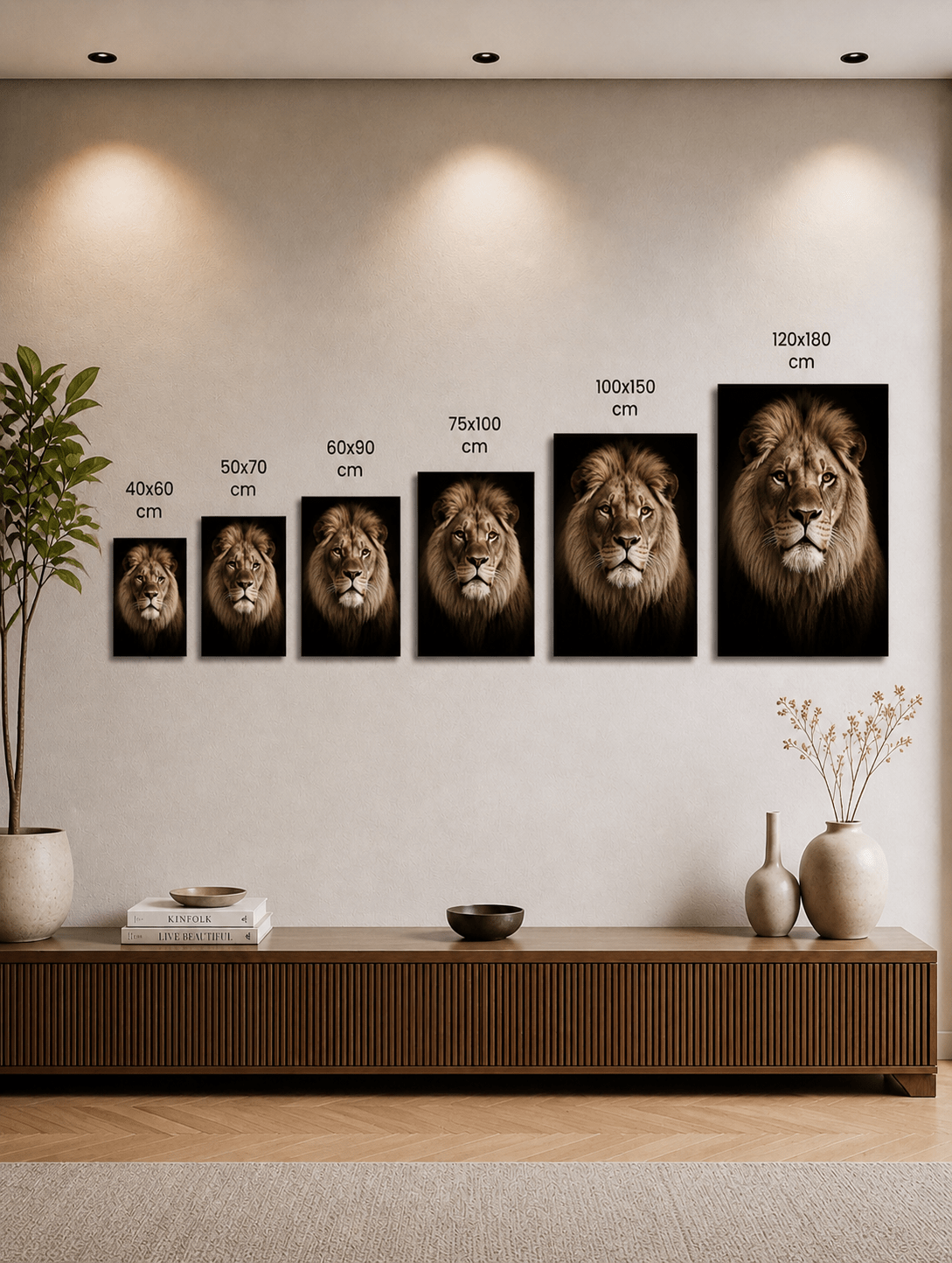 Leeuw wanddecoratie plexiglas - AFBEELDING AAN DE MUUR