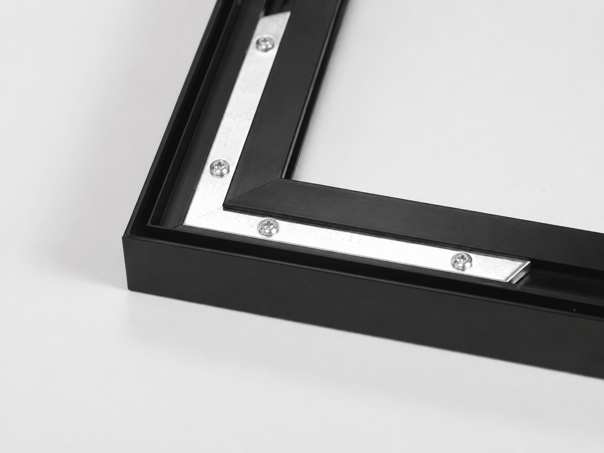 Aluminium frame met textieldoek - AFBEELDING AAN DE MUUR