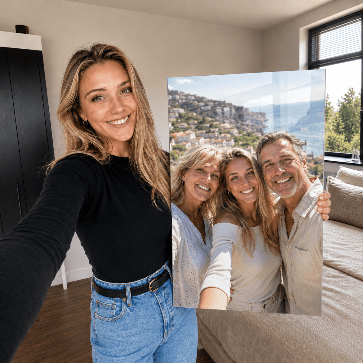 Foto op Plexiglas - AFBEELDING AAN DE MUUR