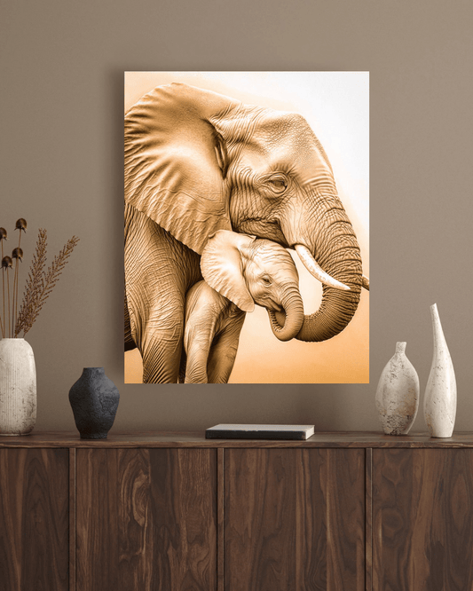 Olifant wanddecoratie plexiglas - AFBEELDING AAN DE MUUR