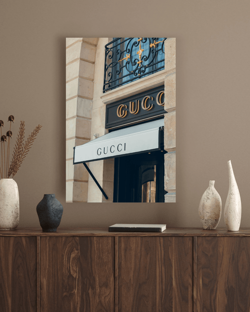 Gucci winkel wanddecoratie plexiglas - AFBEELDING AAN DE MUUR