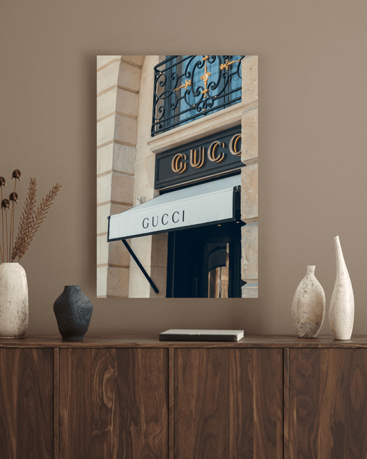 Gucci winkel wanddecoratie plexiglas - AFBEELDING AAN DE MUUR