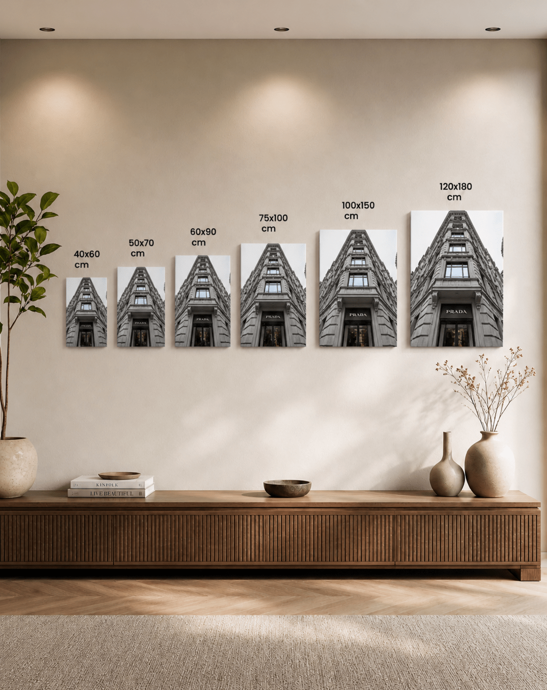 Prada winkel Plexiglas wanddecoratie - AFBEELDING AAN DE MUUR