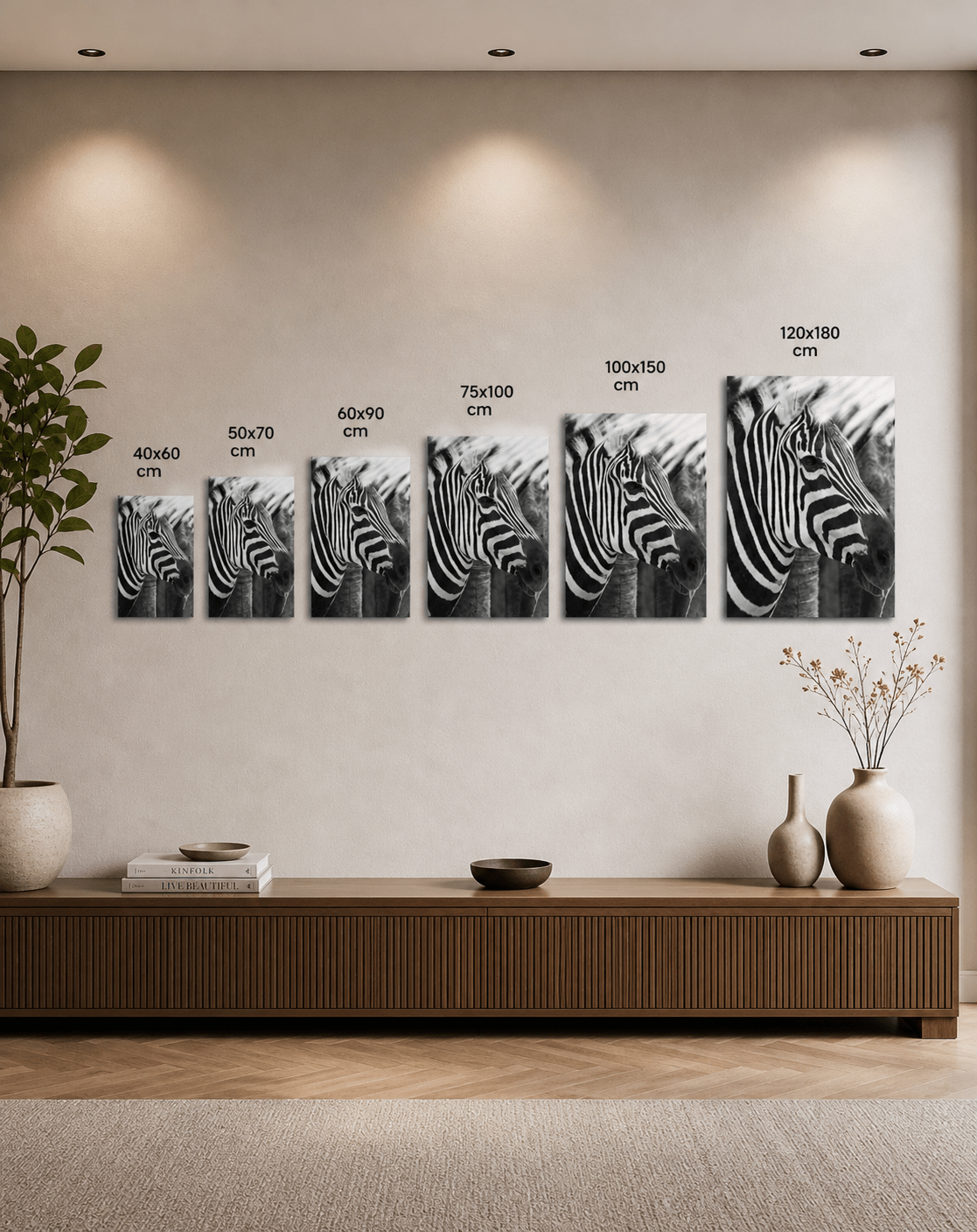 Zebra wanddecoratie plexiglas - AFBEELDING AAN DE MUUR