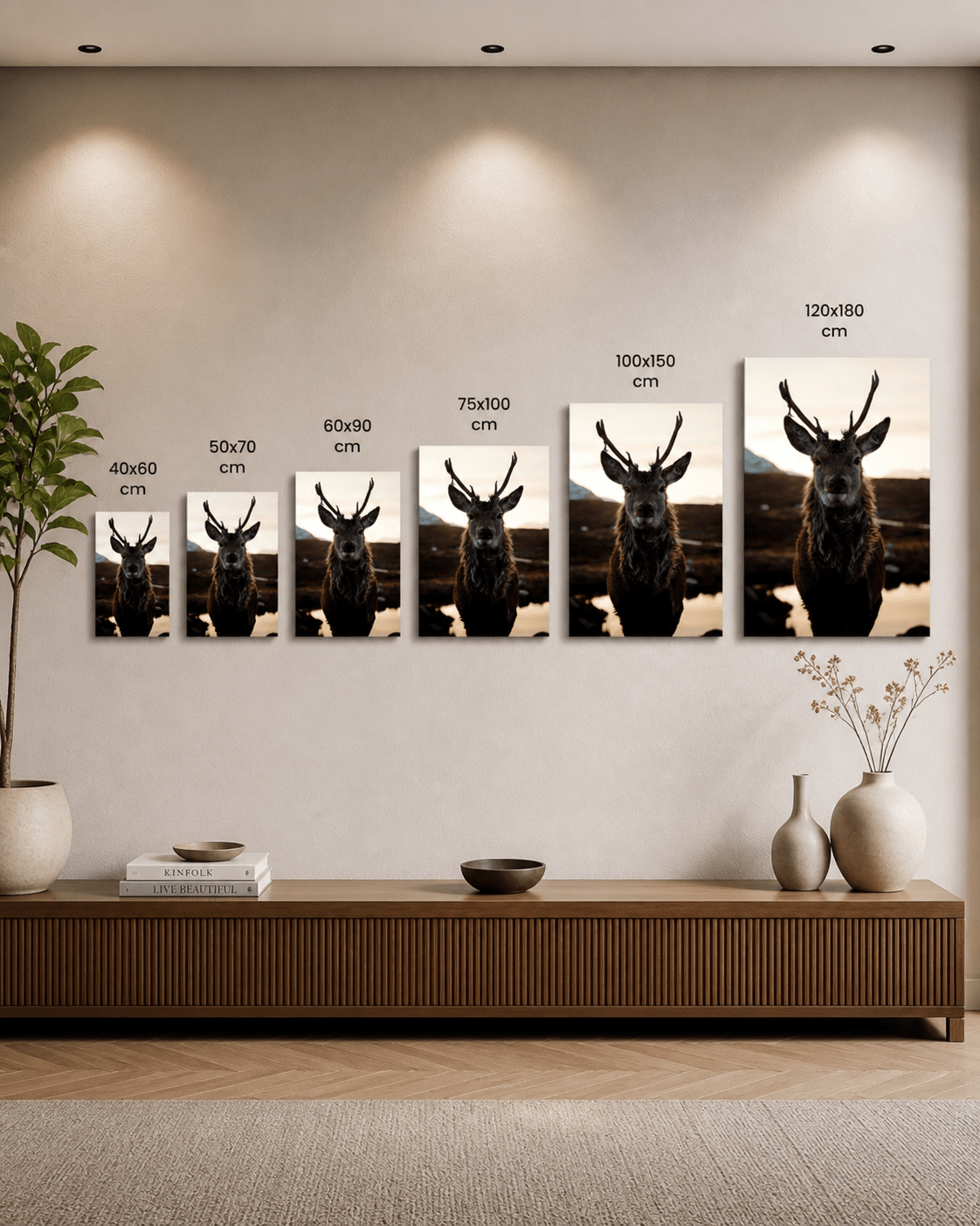 Hert wanddecoratie plexiglas - AFBEELDING AAN DE MUUR