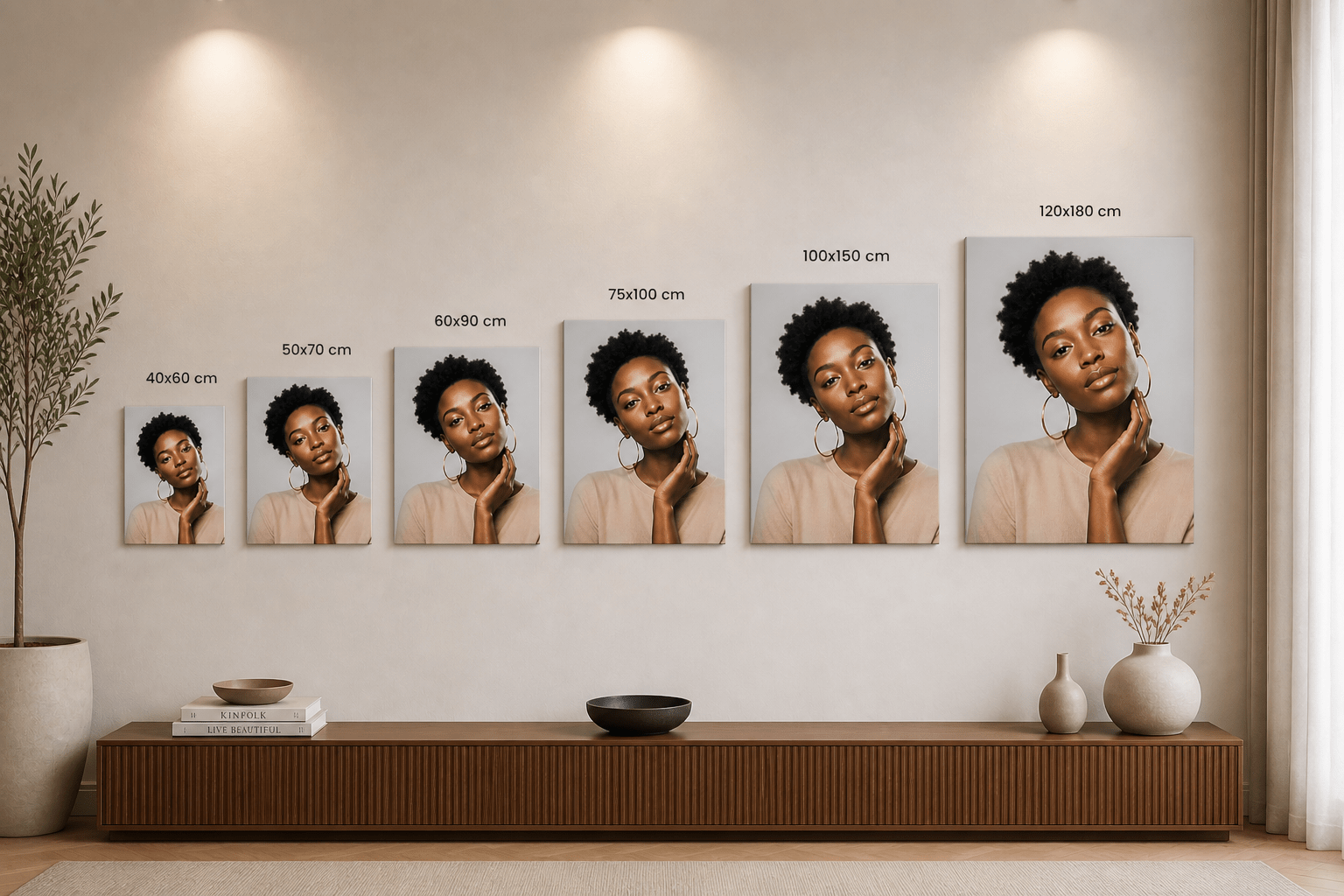 Foto op Canvas - AFBEELDING AAN DE MUUR