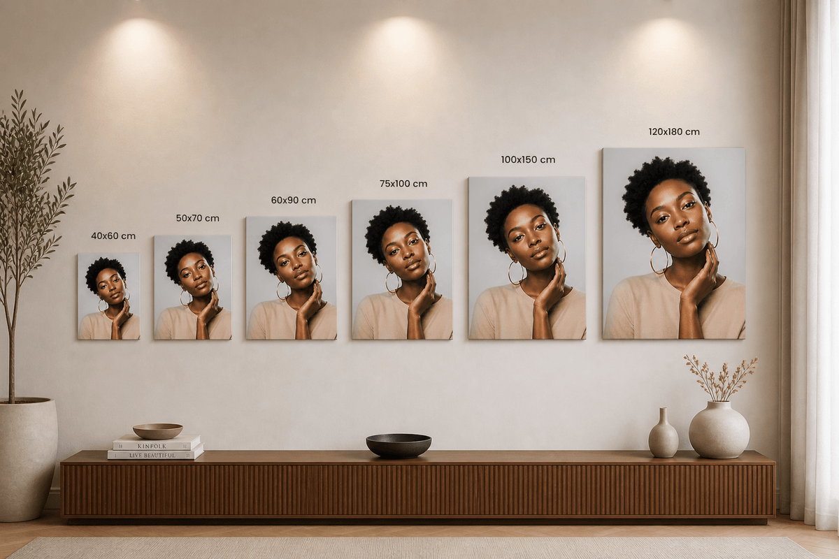 Foto op Canvas - AFBEELDING AAN DE MUUR