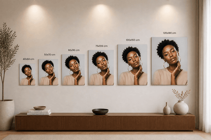 Foto op Canvas - AFBEELDING AAN DE MUUR