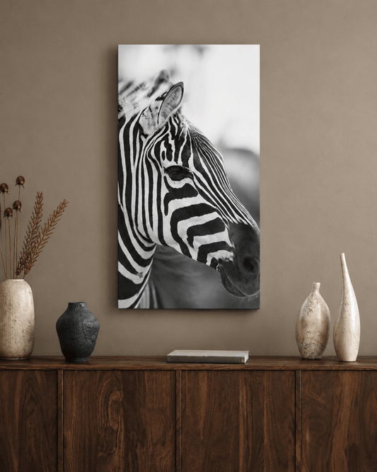 Zebra wanddecoratie plexiglas - AFBEELDING AAN DE MUUR