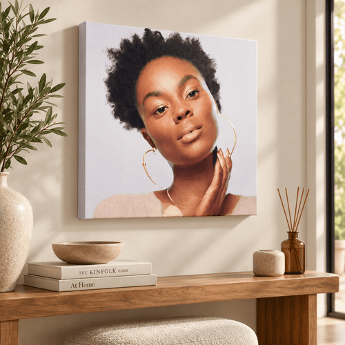 Foto op Canvas - AFBEELDING AAN DE MUUR