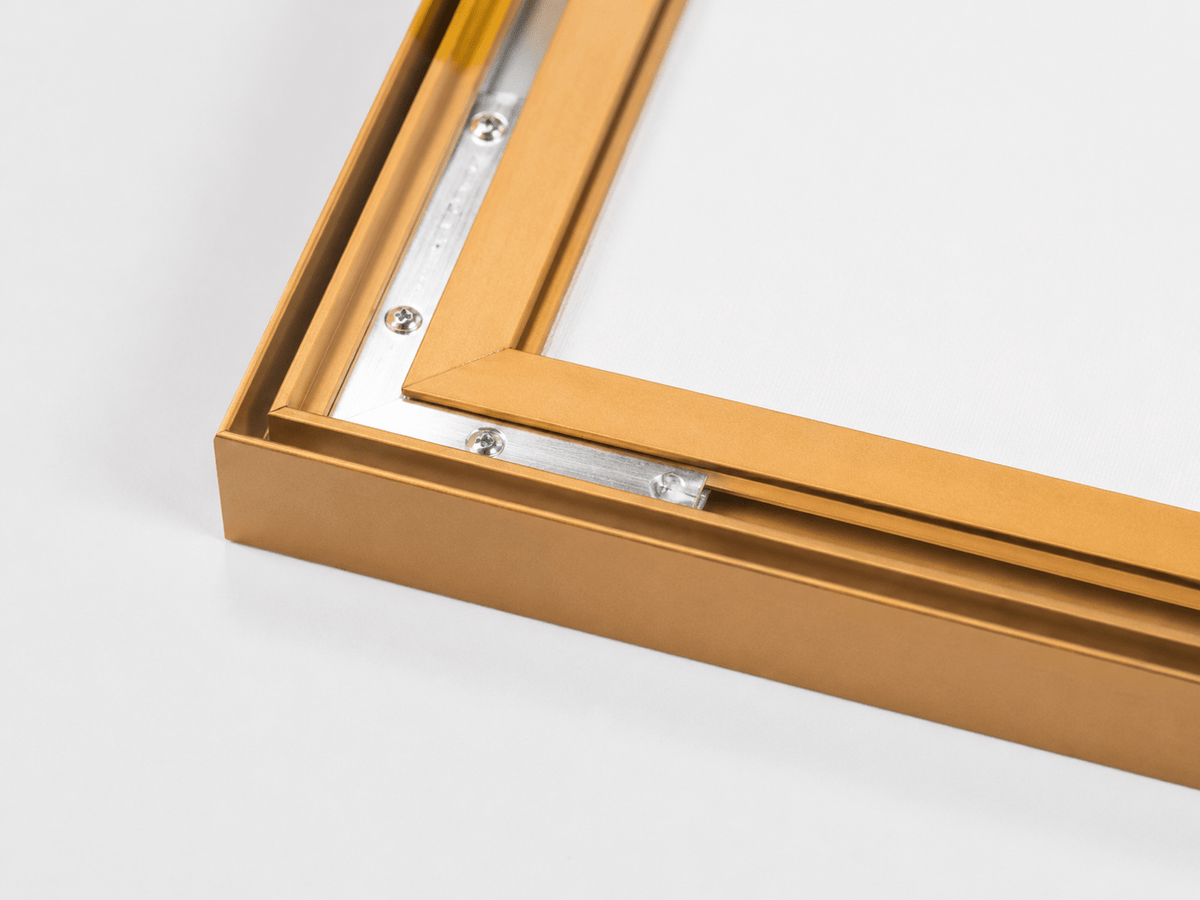 Aluminium frame met textieldoek - AFBEELDING AAN DE MUUR