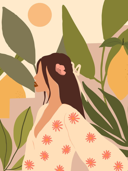 Vrouw in jungle - AFBEELDING AAN DE MUUR